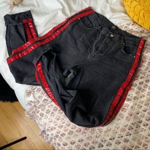 NWOT UO pinstripe mom jeans